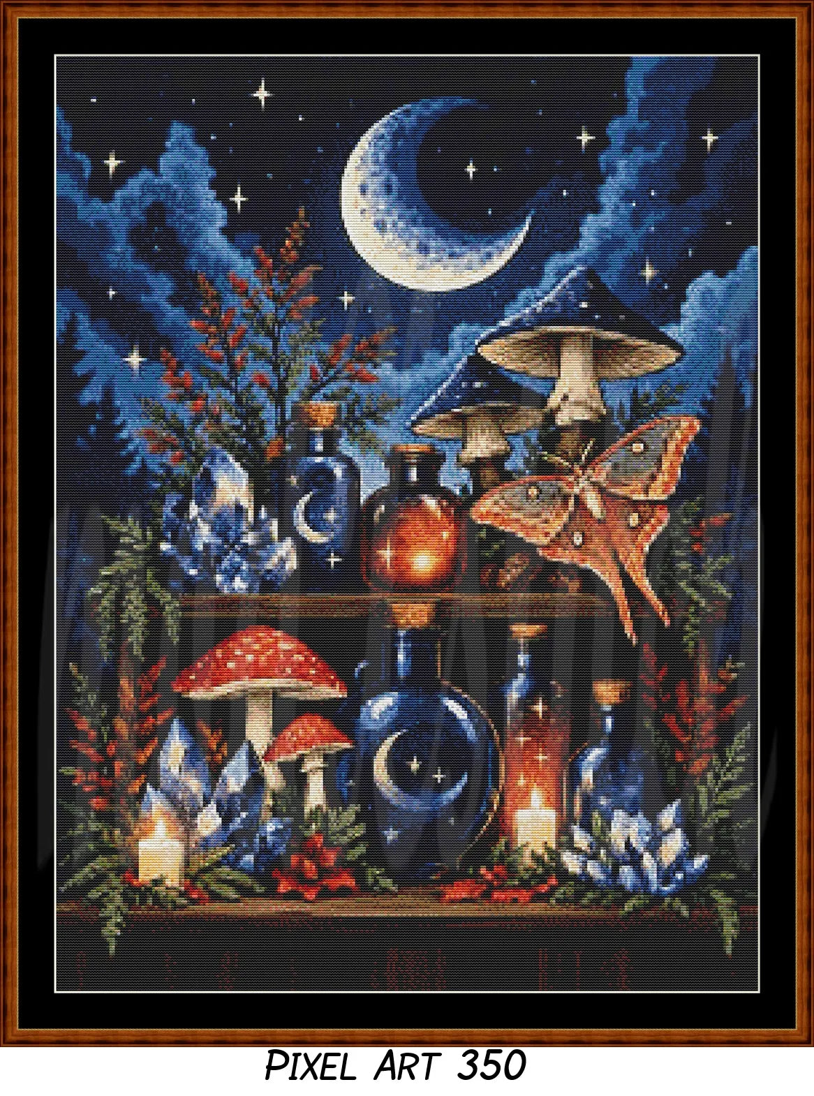 Witch's Shelf - Fire (Pixel Art) Cross Stitch Pattern PDF Bundle