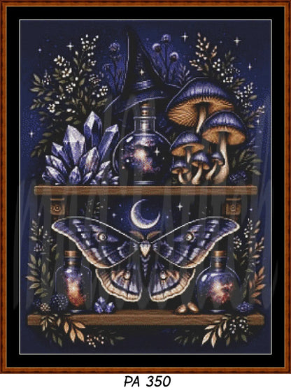 Witch's Shelf - Spirit Cross Stitch Pattern | Modern Illustrative Series (150/250/350 Size Bundle)