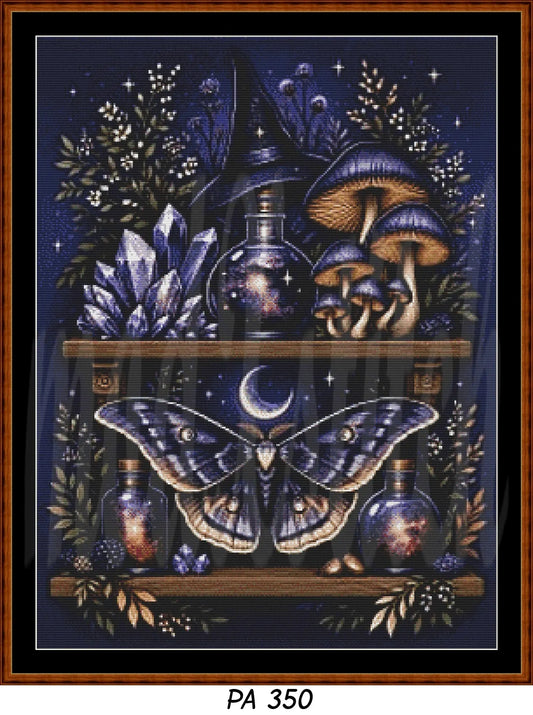 Witch's Shelf - Spirit Cross Stitch Pattern | Modern Illustrative Series (150/250/350 Size Bundle)