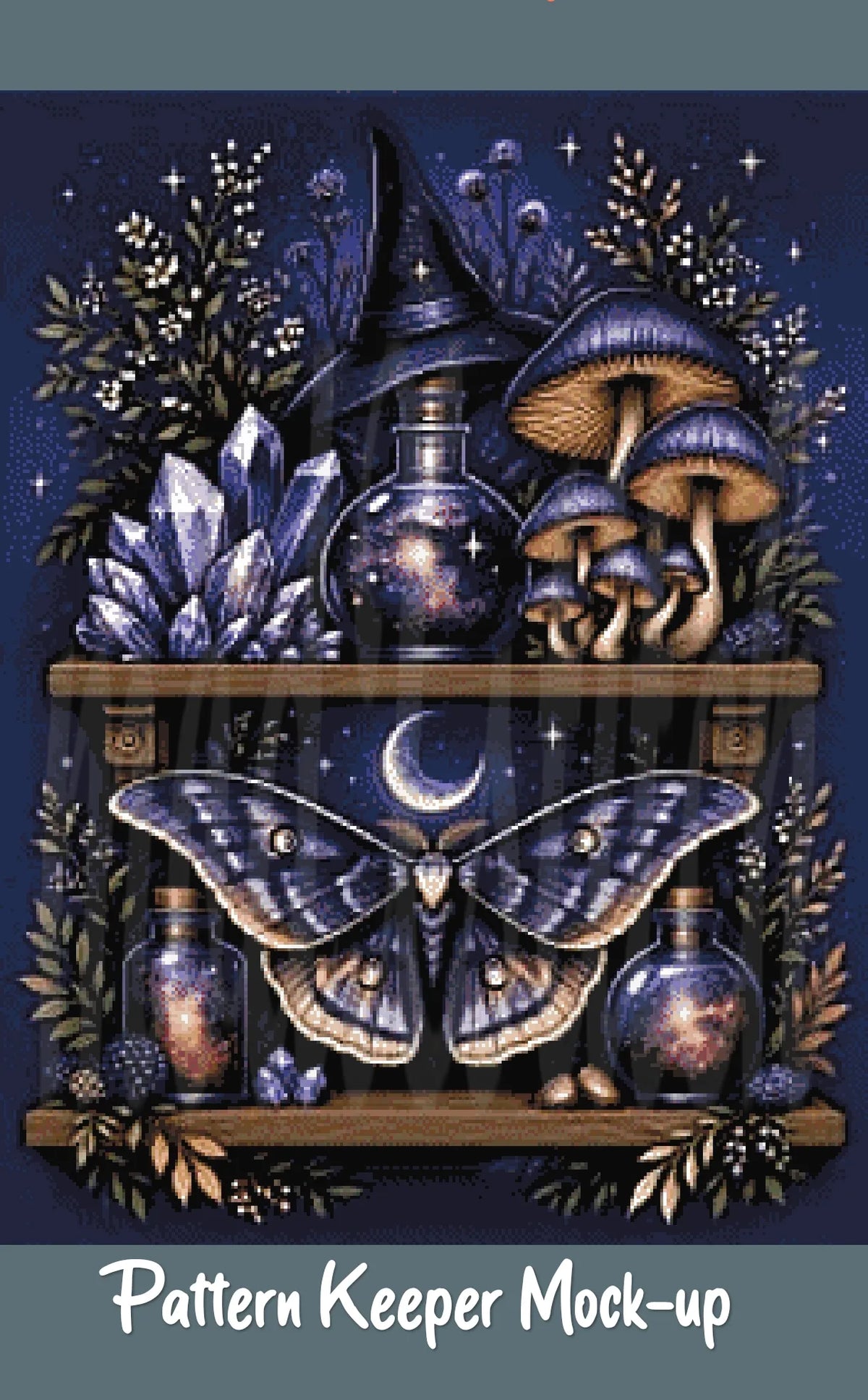 Witch's Shelf - Spirit Cross Stitch Pattern | Modern Illustrative Series (150/250/350 Size Bundle)