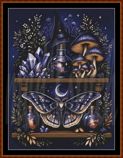The Witch's Shelf: Complete Modern Illustrative Mega-Bundle (All 5 Elements) Cross Stitch Pattern PDFs