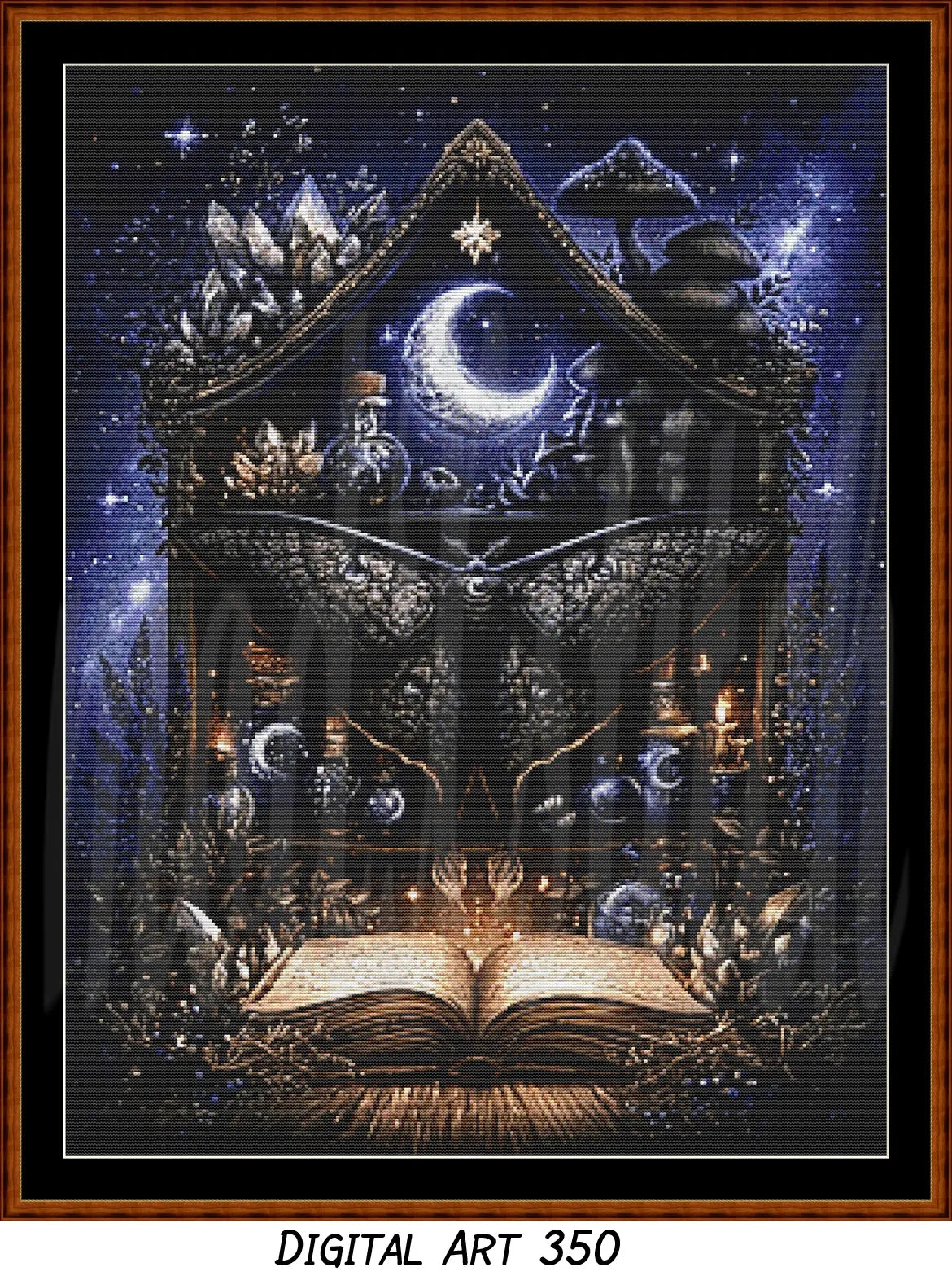 Witch's Shelf - Water Cross Stitch Pattern | Full Coverage Fine Art Chart PDF Bundle