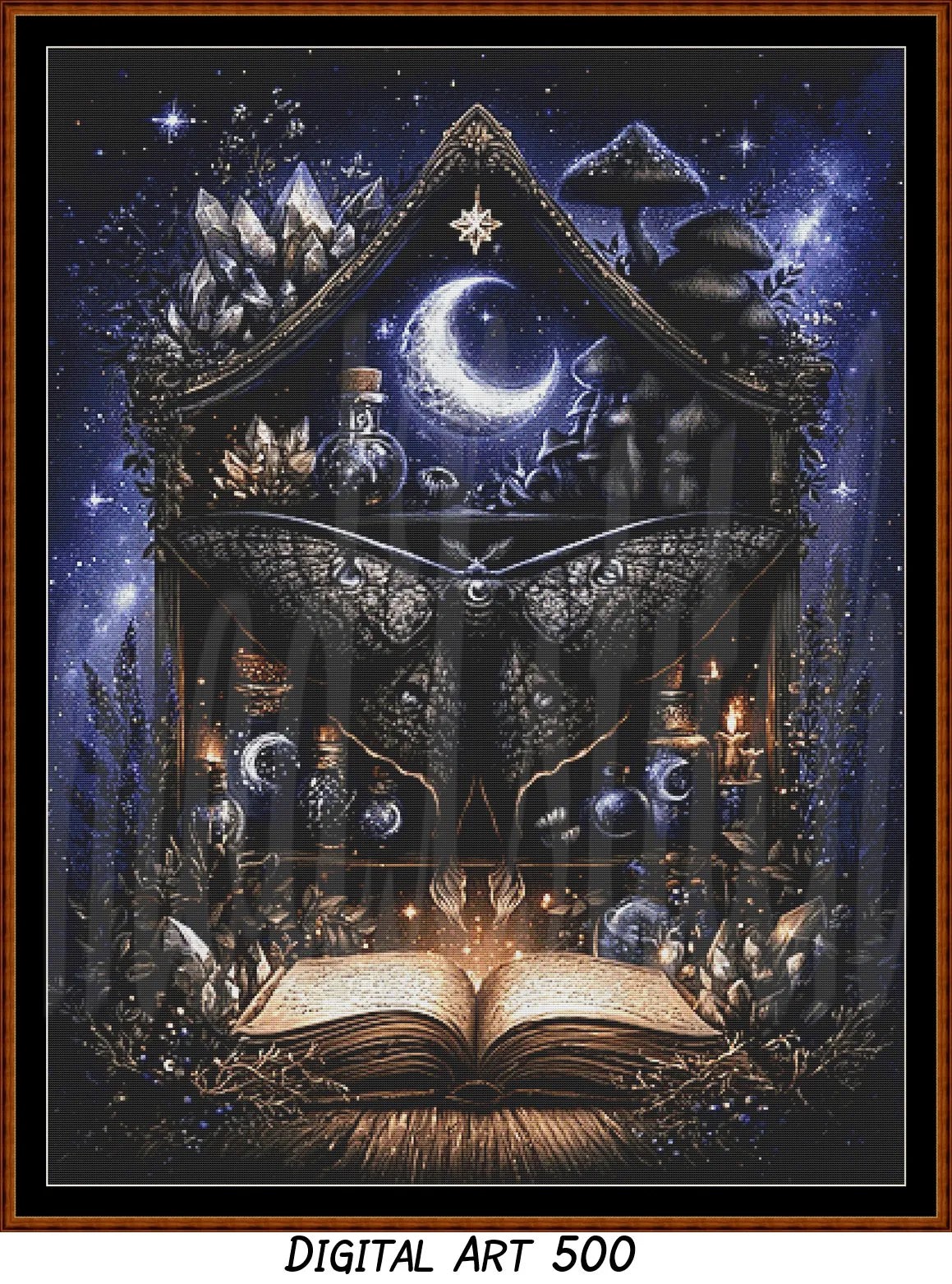 Witch's Shelf - Water (Digital Art) Cross Stitch Pattern PDF Bundle
