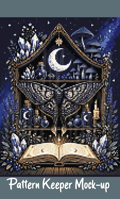 Witch's Shelf - Water Cross Stitch Pattern | Modern Illustrative Series (150/250/350 Size Bundle)