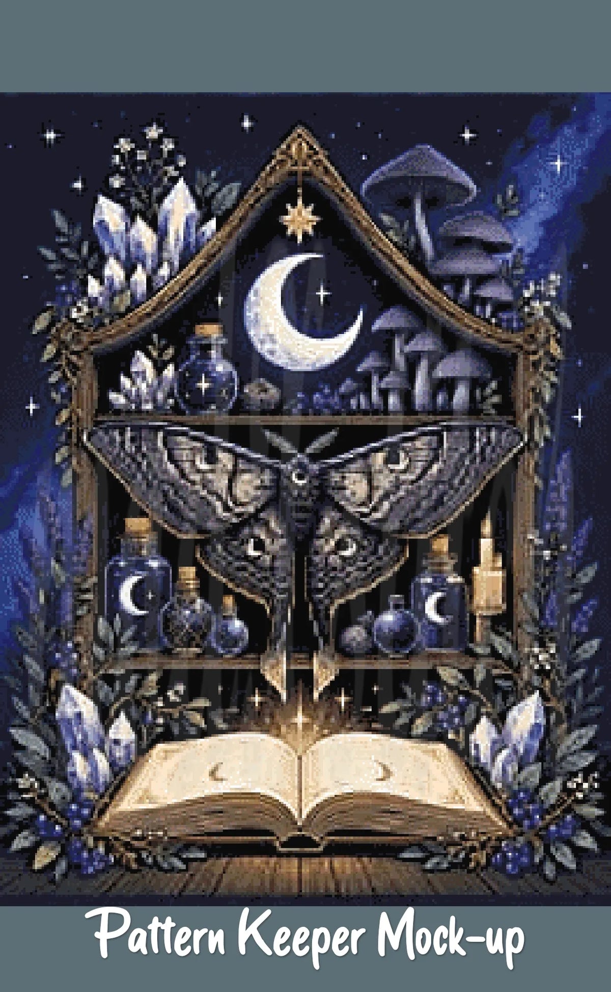 Witch's Shelf - Water Cross Stitch Pattern | Modern Illustrative Series (150/250/350 Size Bundle)