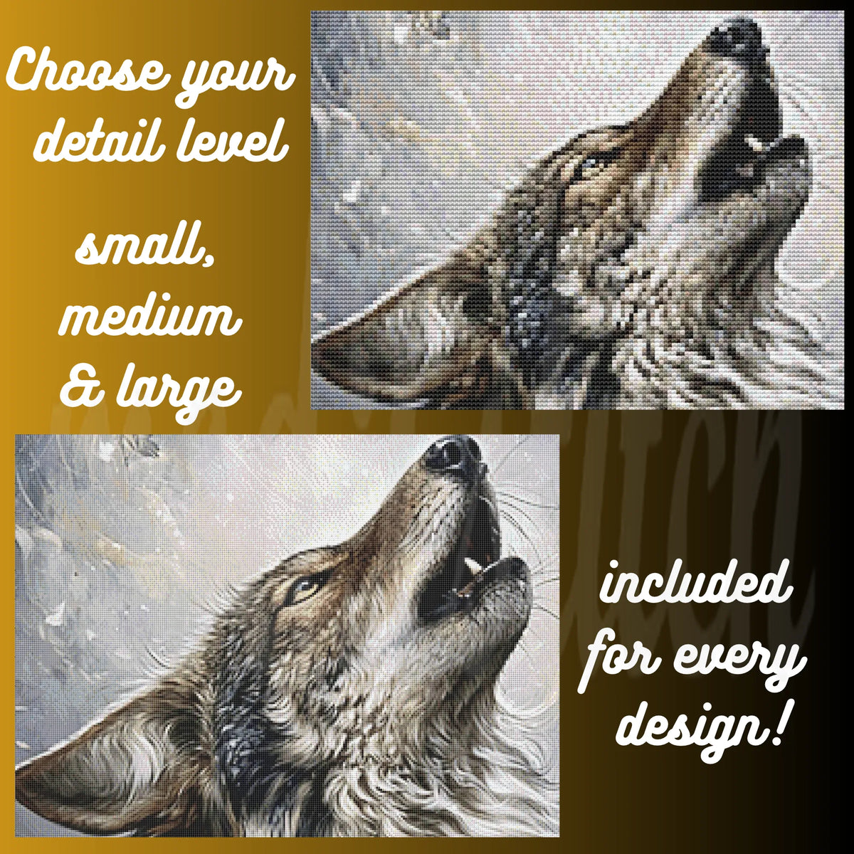 The Seasonal Wolves: Complete Full-Coverage Fine Art Mega-Bundle (All 4 Seasons) Cross Stitch Pattern PDFs