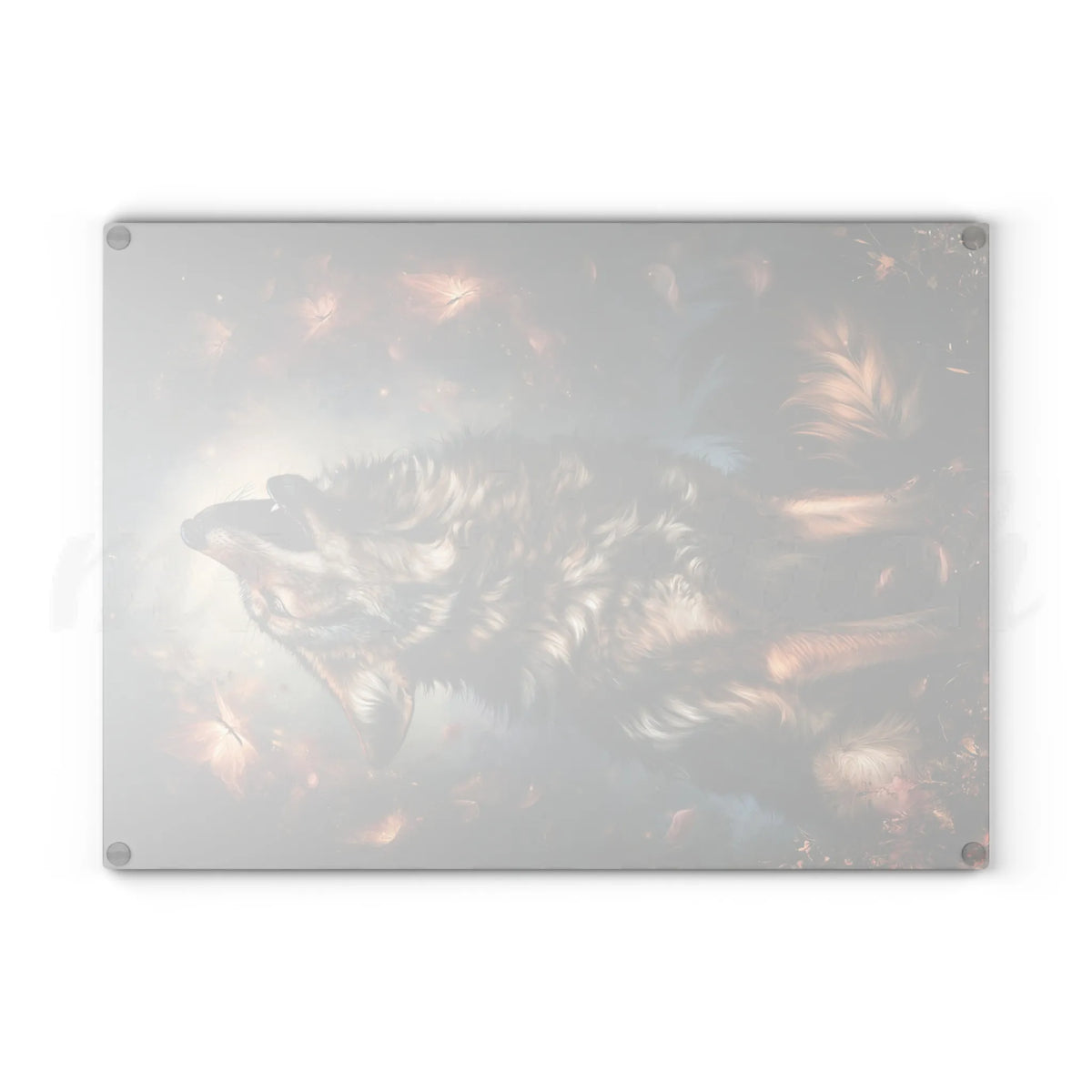 Wolf of Autumn - Tempered Glass Cutting Board