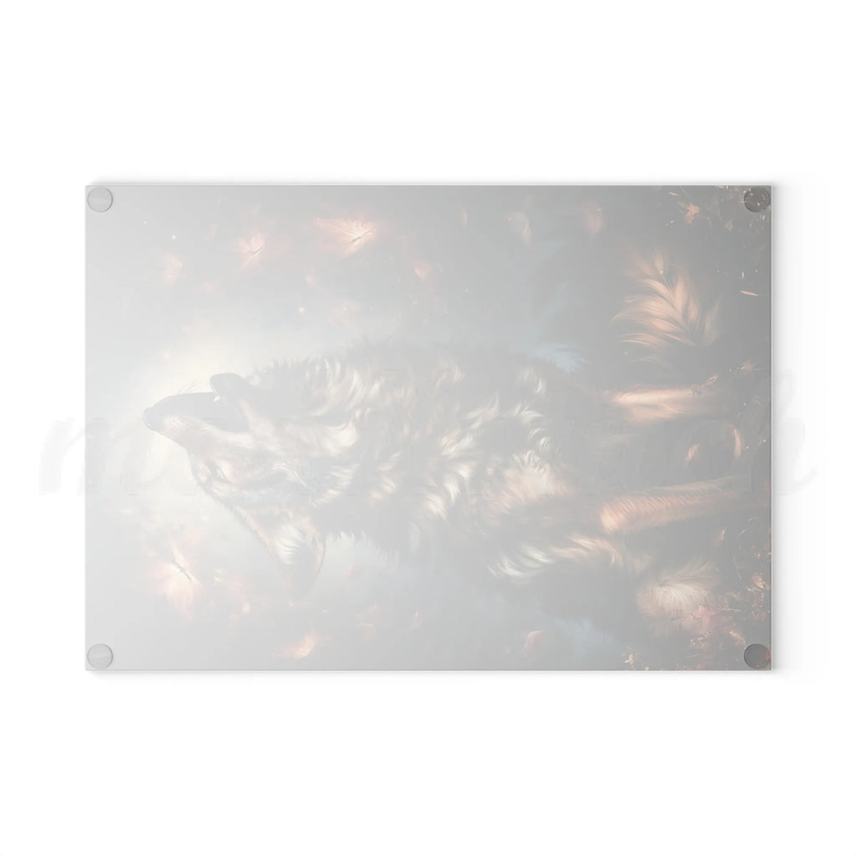 Wolf of Autumn - Tempered Glass Cutting Board