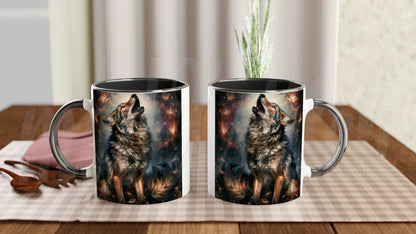 Wolf of Autumn - 11 oz accent ceramic mug