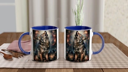 Wolf of Autumn - 11 oz accent ceramic mug