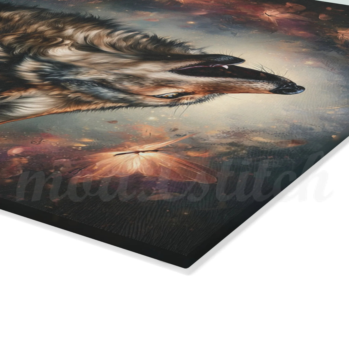 Wolf of Autumn - Tempered Glass Cutting Board