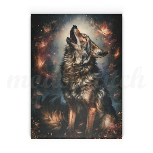 Wolf of Autumn - Tempered Glass Cutting Board