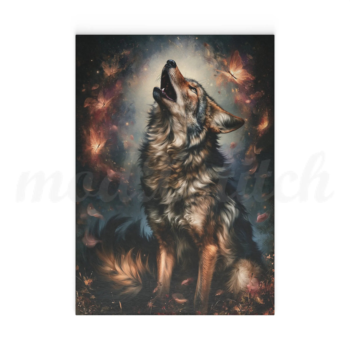 Wolf of Autumn - Tempered Glass Cutting Board