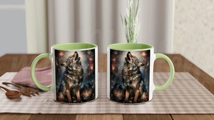 Wolf of Autumn - 11 oz accent ceramic mug
