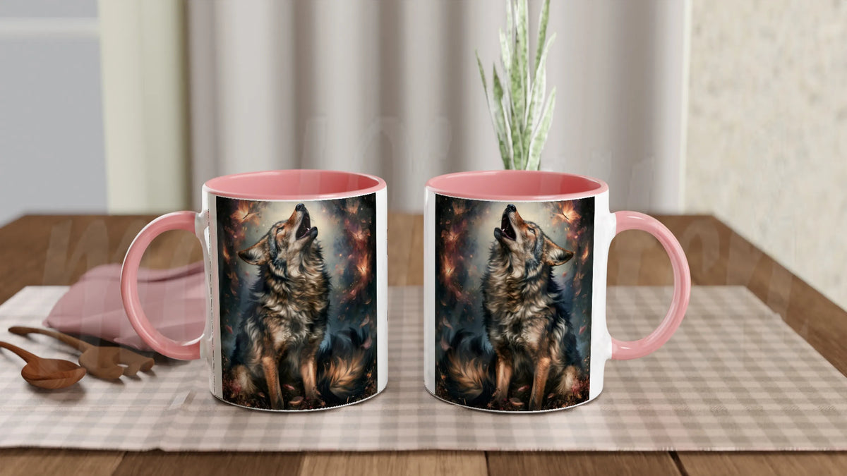 Wolf of Autumn - 11 oz accent ceramic mug