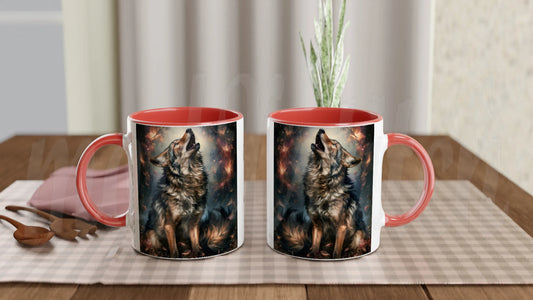 Wolf of Autumn - 11 oz accent ceramic mug