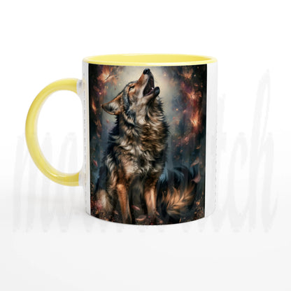 Wolf of Autumn - 11 oz accent ceramic mug