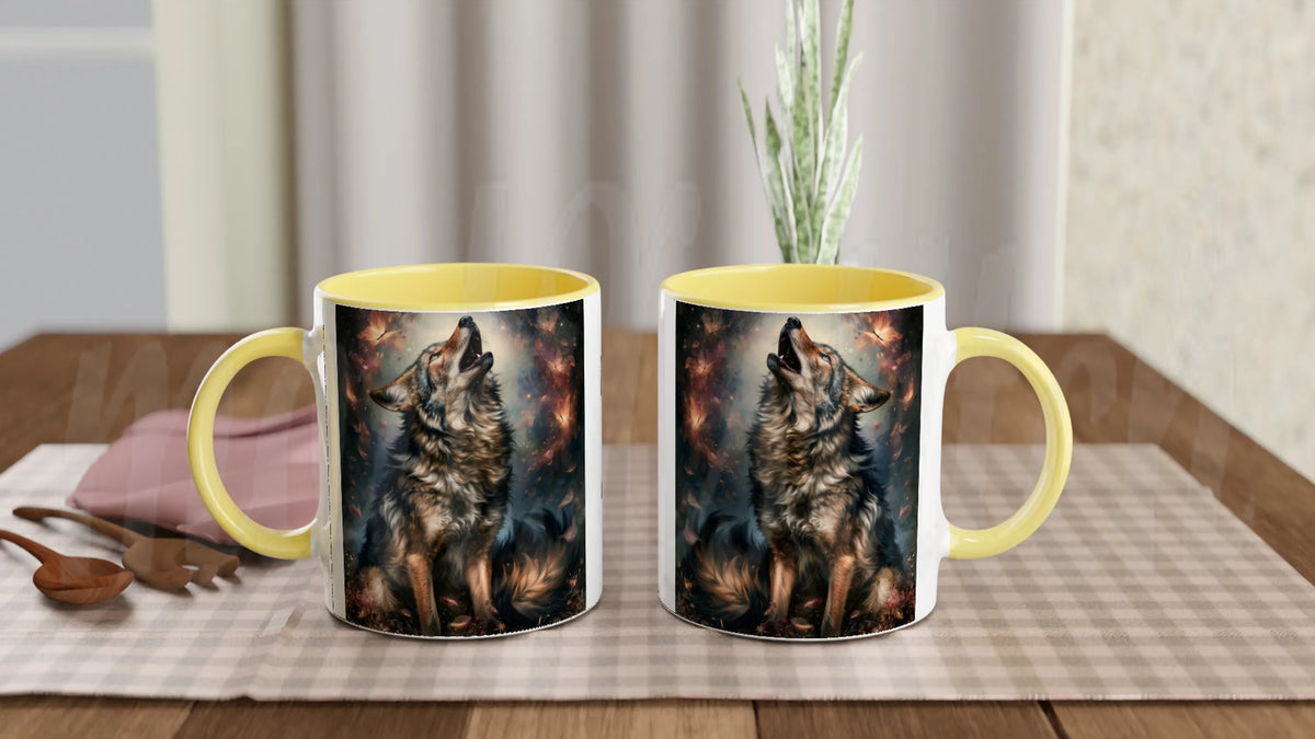Wolf of Autumn - 11 oz accent ceramic mug