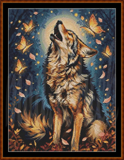 Wolf of Autumn Cross Stitch Pattern | Modern Illustrative Series (150/250/350 Size Bundle)