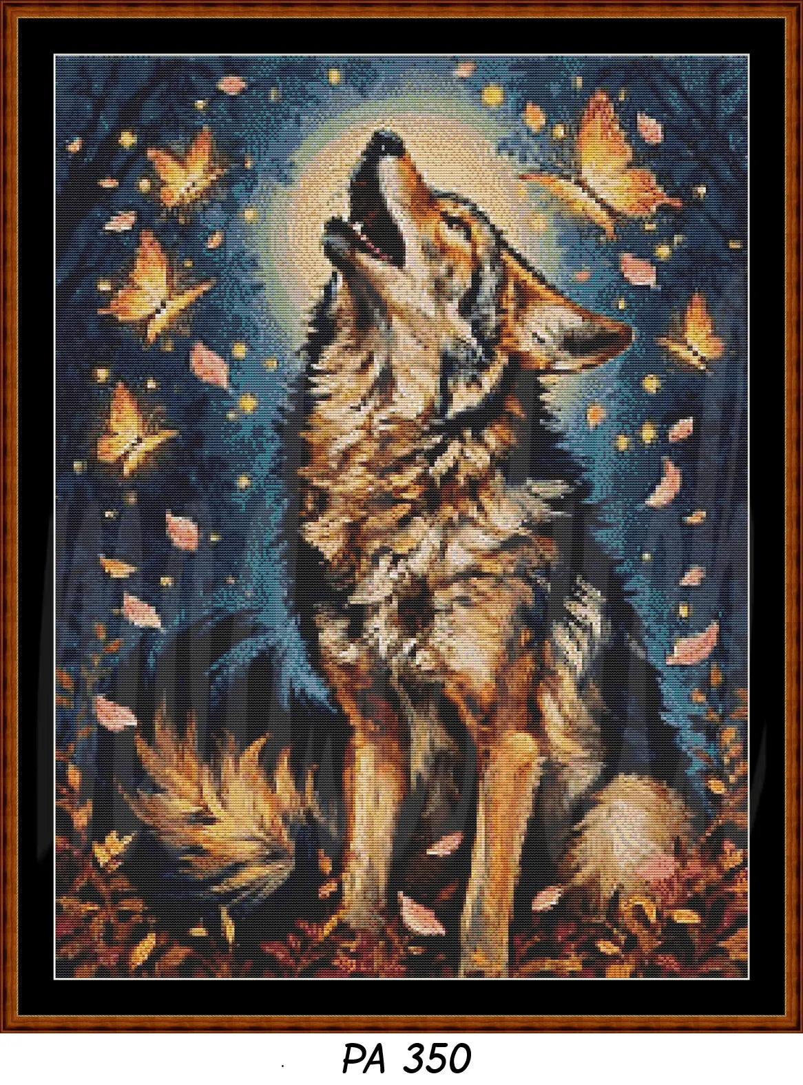 Wolf of Autumn Cross Stitch Pattern | Modern Illustrative Series (150/250/350 Size Bundle)