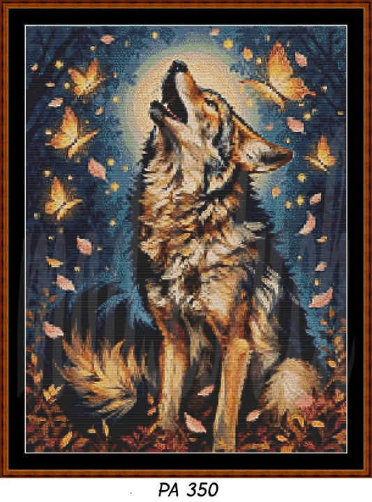 Wolf of Autumn Cross Stitch Pattern | Modern Illustrative Series (150/250/350 Size Bundle)