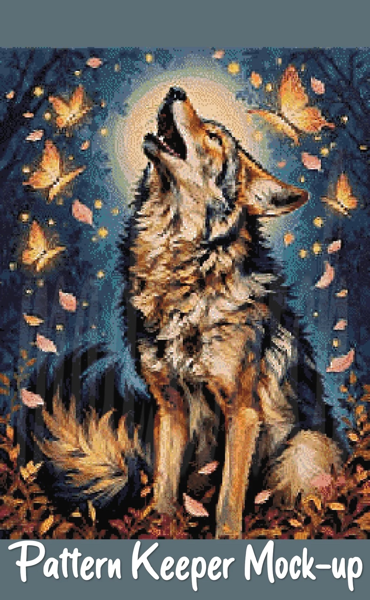 Wolf of Autumn Cross Stitch Pattern | Modern Illustrative Series (150/250/350 Size Bundle)