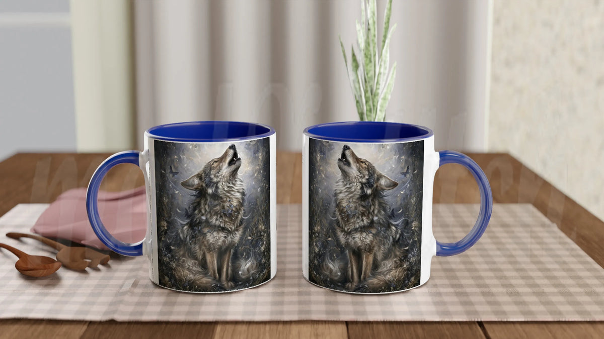 Wolf of Spring - 11 oz accent ceramic mug