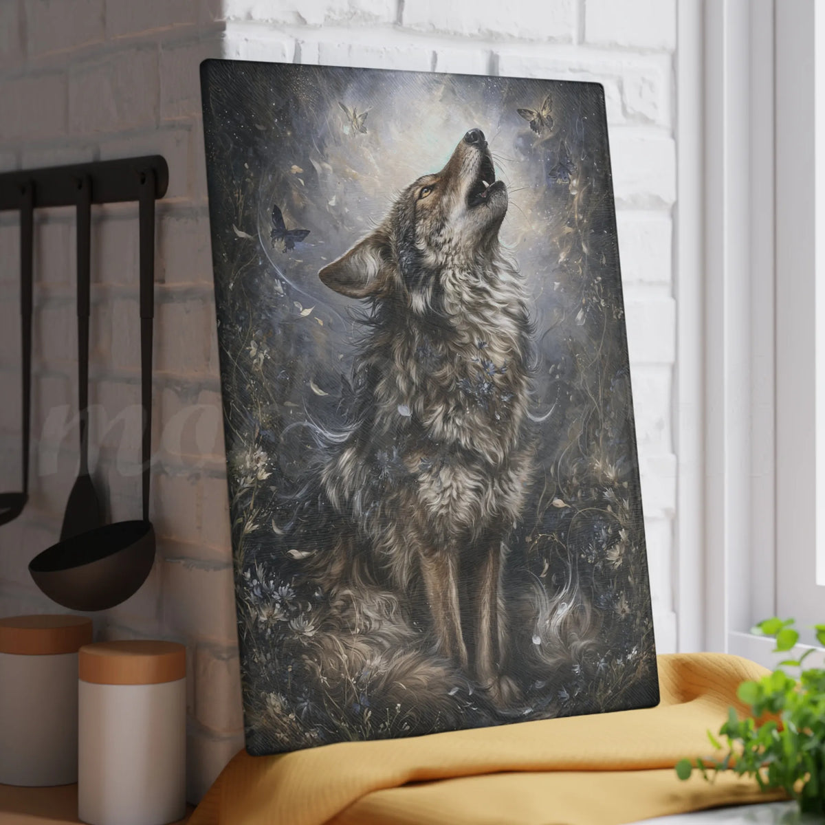 Wolf of Spring - Tempered Glass Cutting Board
