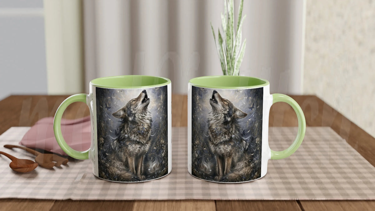 Wolf of Spring - 11 oz accent ceramic mug