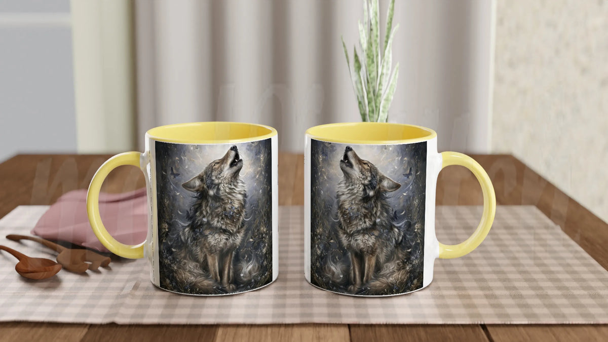 Wolf of Spring - 11 oz accent ceramic mug