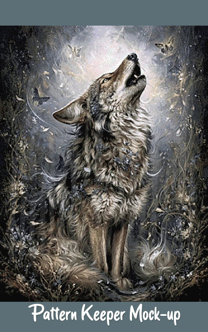 Wolf of Spring Cross Stitch Pattern | Full Coverage Fine Art Chart PDF Bundle