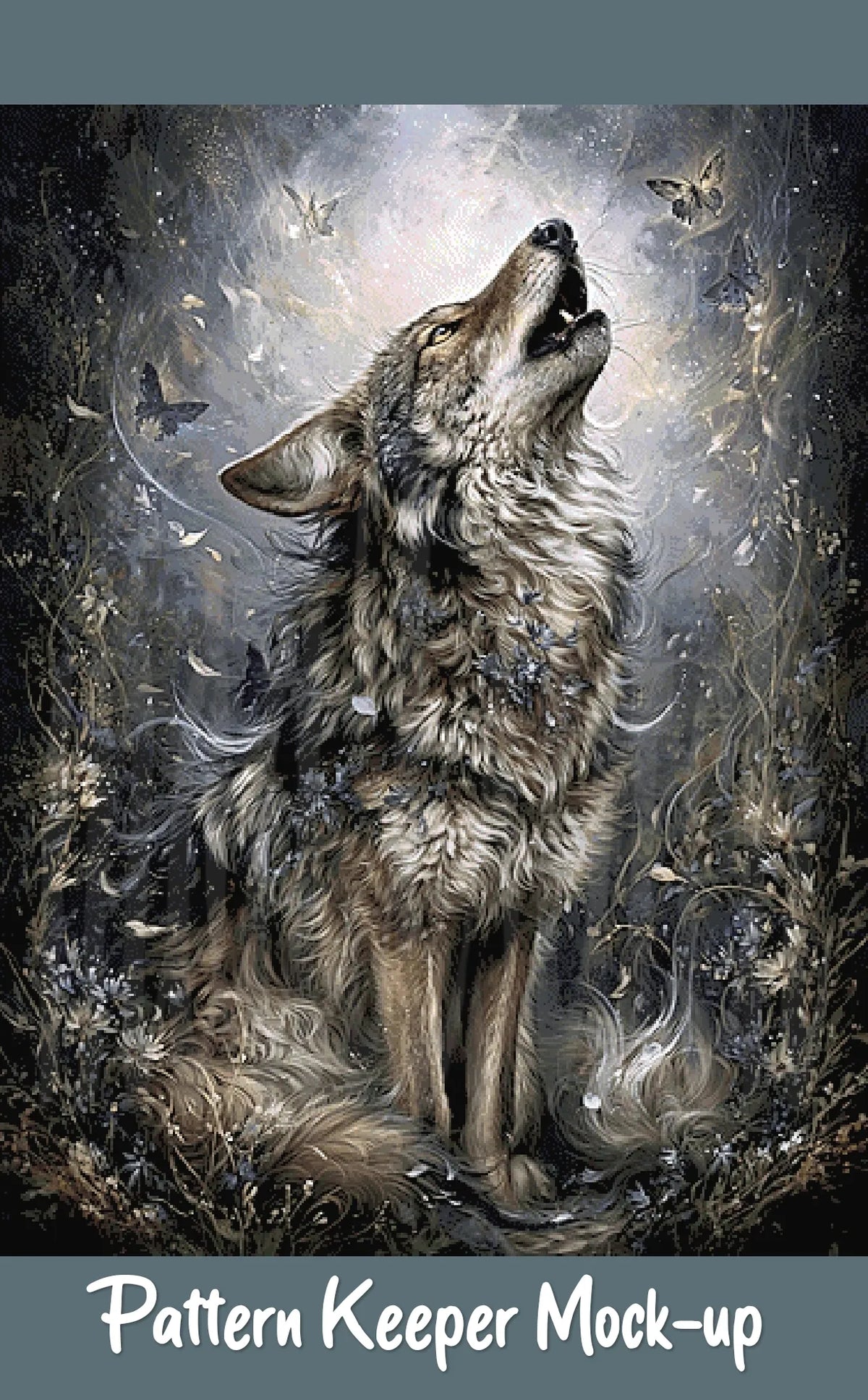 Wolf of Spring Cross Stitch Pattern | Full Coverage Fine Art Chart PDF Bundle