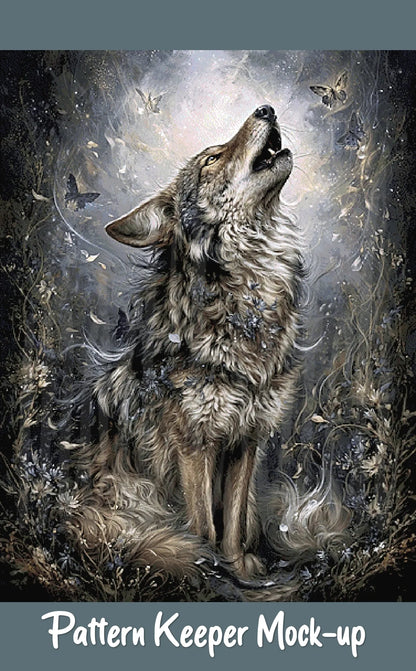 Wolf of Spring Cross Stitch Pattern | Full Coverage Fine Art Chart PDF Bundle