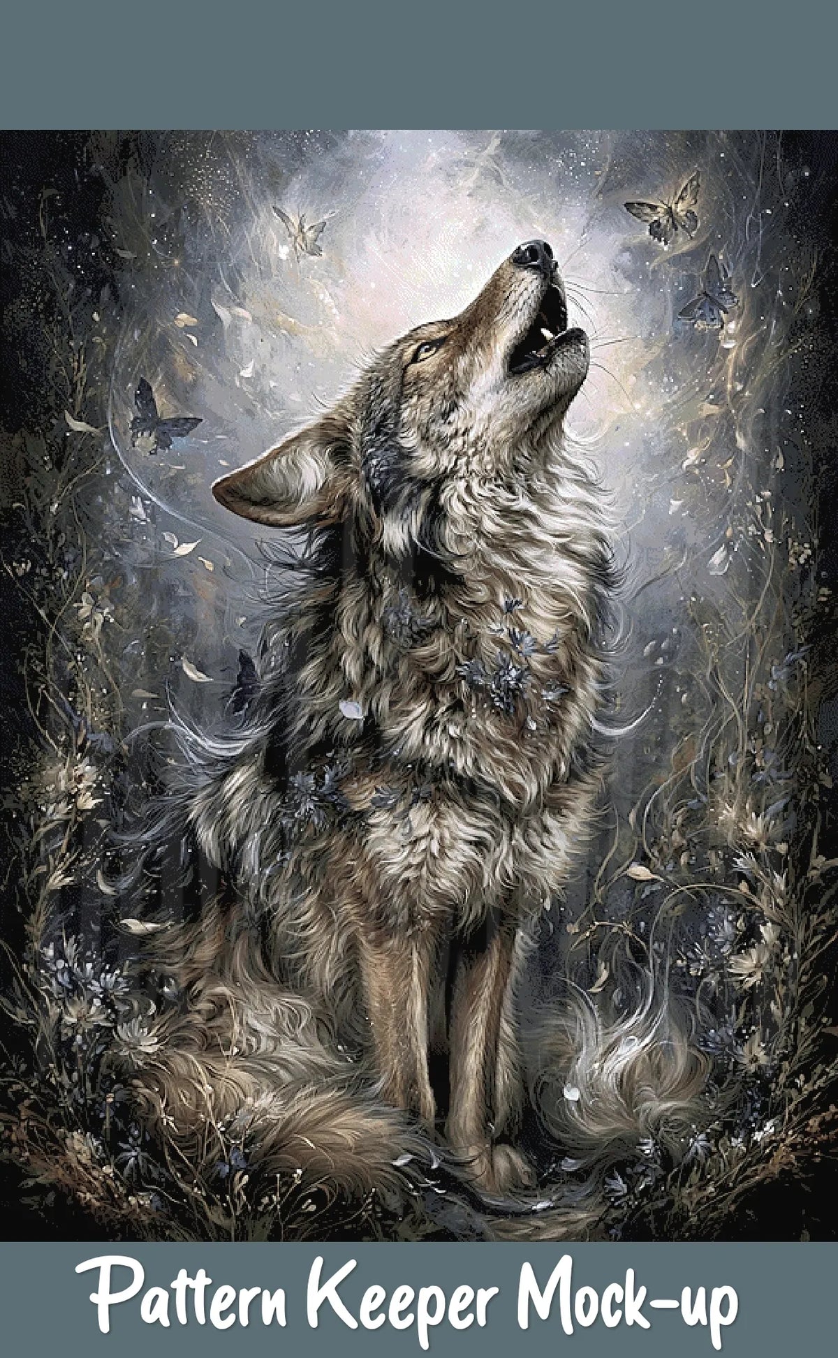 Wolf of Spring Cross Stitch Pattern | Full Coverage Fine Art Chart PDF Bundle