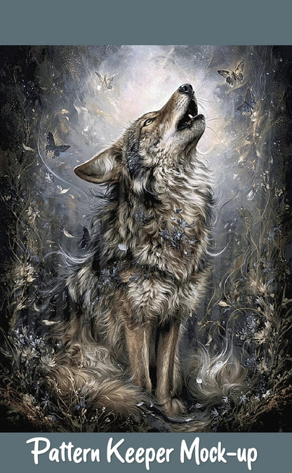 Wolf of Spring Cross Stitch Pattern | Full Coverage Fine Art Chart PDF Bundle