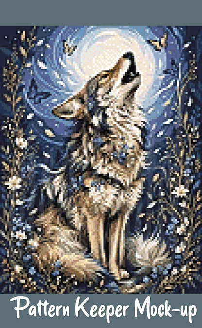Wolf of Spring Cross Stitch Pattern | Modern Illustrative Series (150/250/350 Size Bundle)