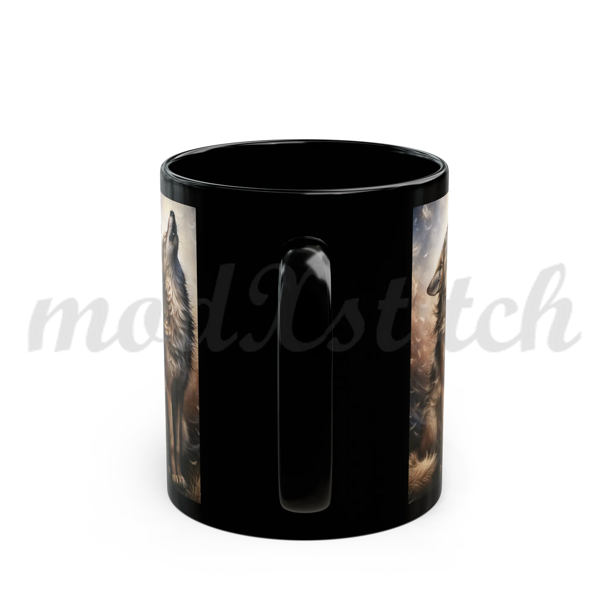 Wolf of Summer - Black Ceramic Mug
