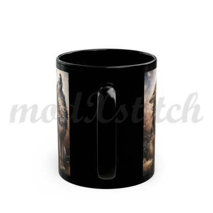 Wolf of Summer - Black Ceramic Mug