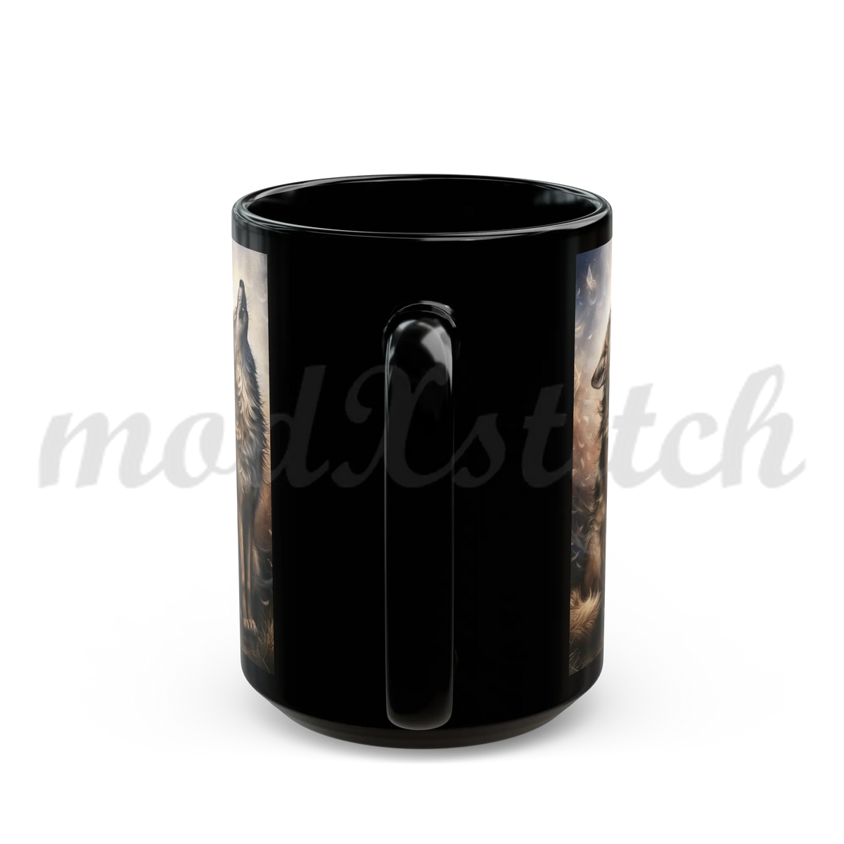 Wolf of Summer - Black Ceramic Mug