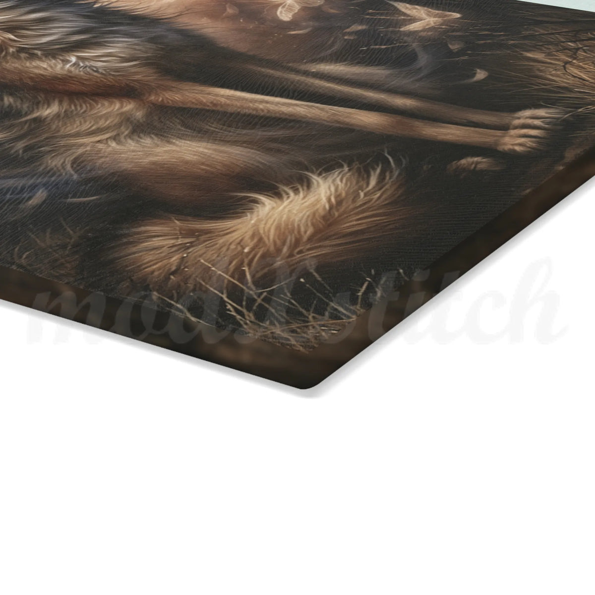Wolf of Summer - Tempered Glass Cutting Board