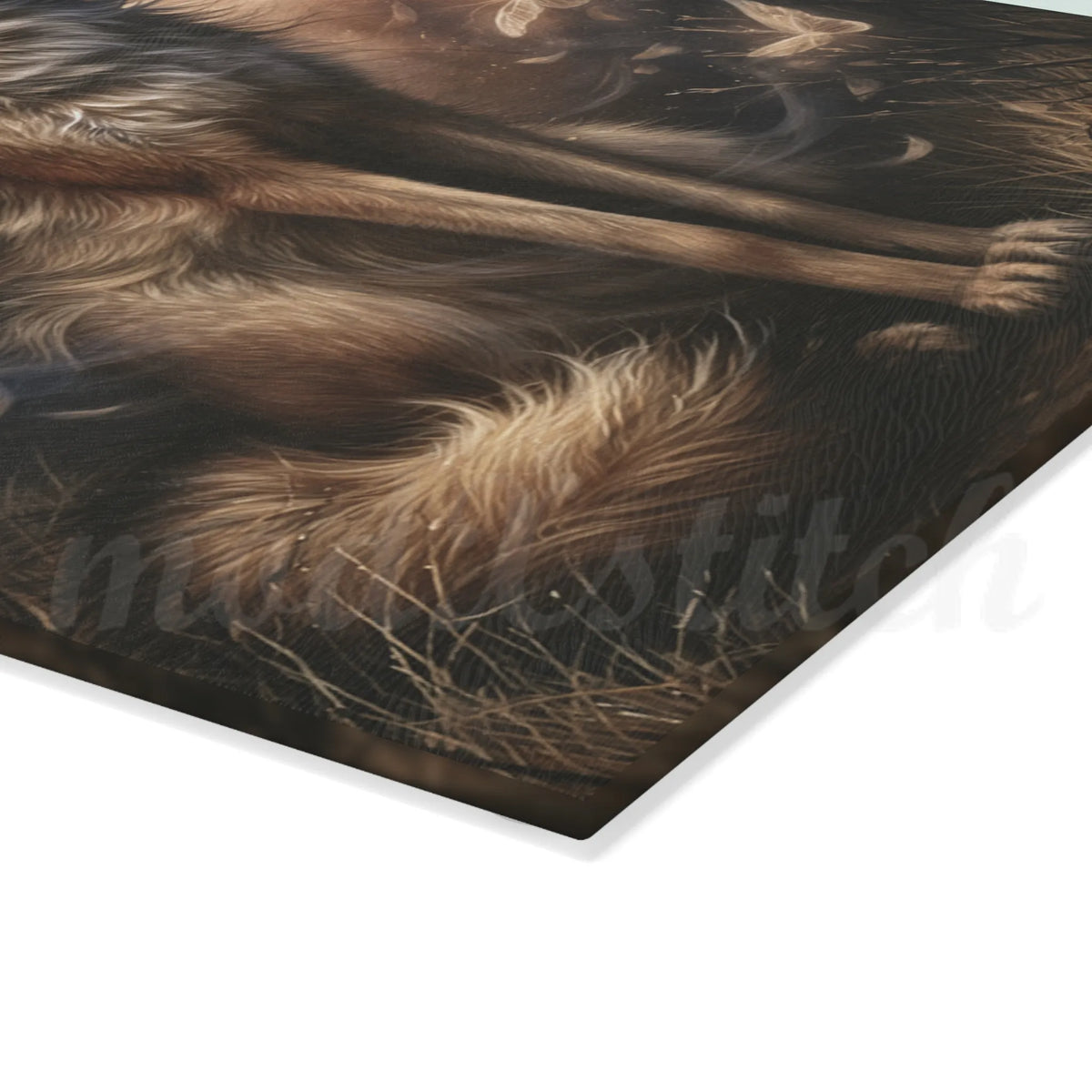 Wolf of Summer - Tempered Glass Cutting Board