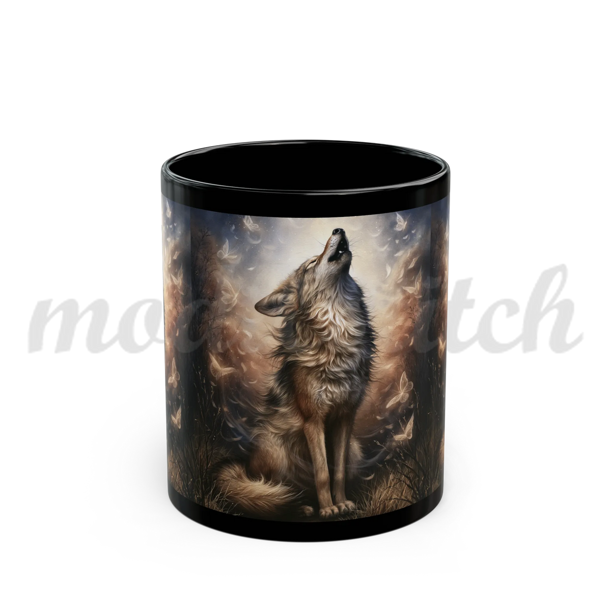Wolf of Summer - Black Ceramic Mug