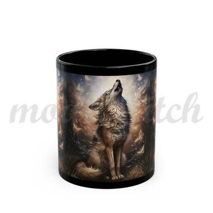 Wolf of Summer - Black Ceramic Mug