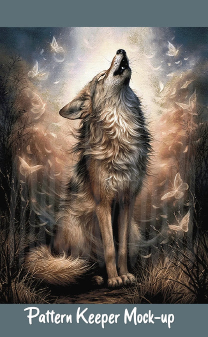 Wolf of Summer Cross Stitch Pattern | Full Coverage Fine Art Chart PDF Bundle