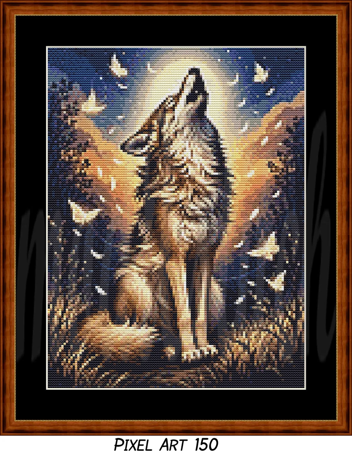 Wolf of Summer Cross Stitch Pattern | Modern Illustrative Series (150/250/350 Size Bundle)