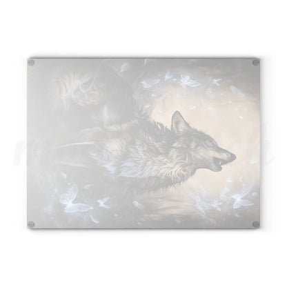 Wolf of Winter - Tempered Glass Cutting Board