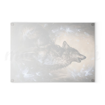 Wolf of Winter - Tempered Glass Cutting Board