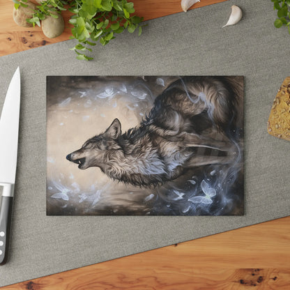 Wolf of Winter - Tempered Glass Cutting Board