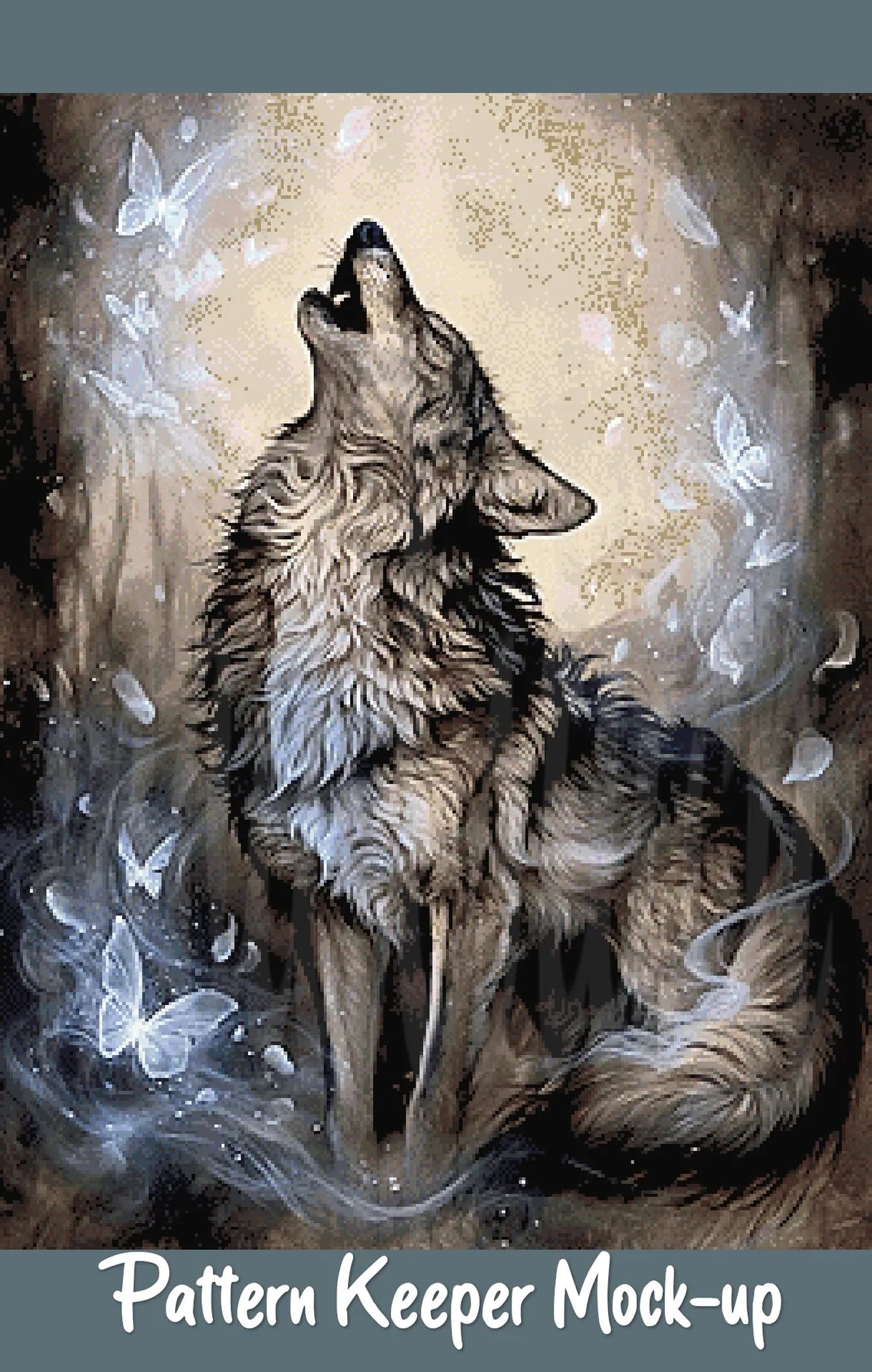 Wolf of Winter Cross Stitch Pattern | Full Coverage Fine Art Chart PDF Bundle