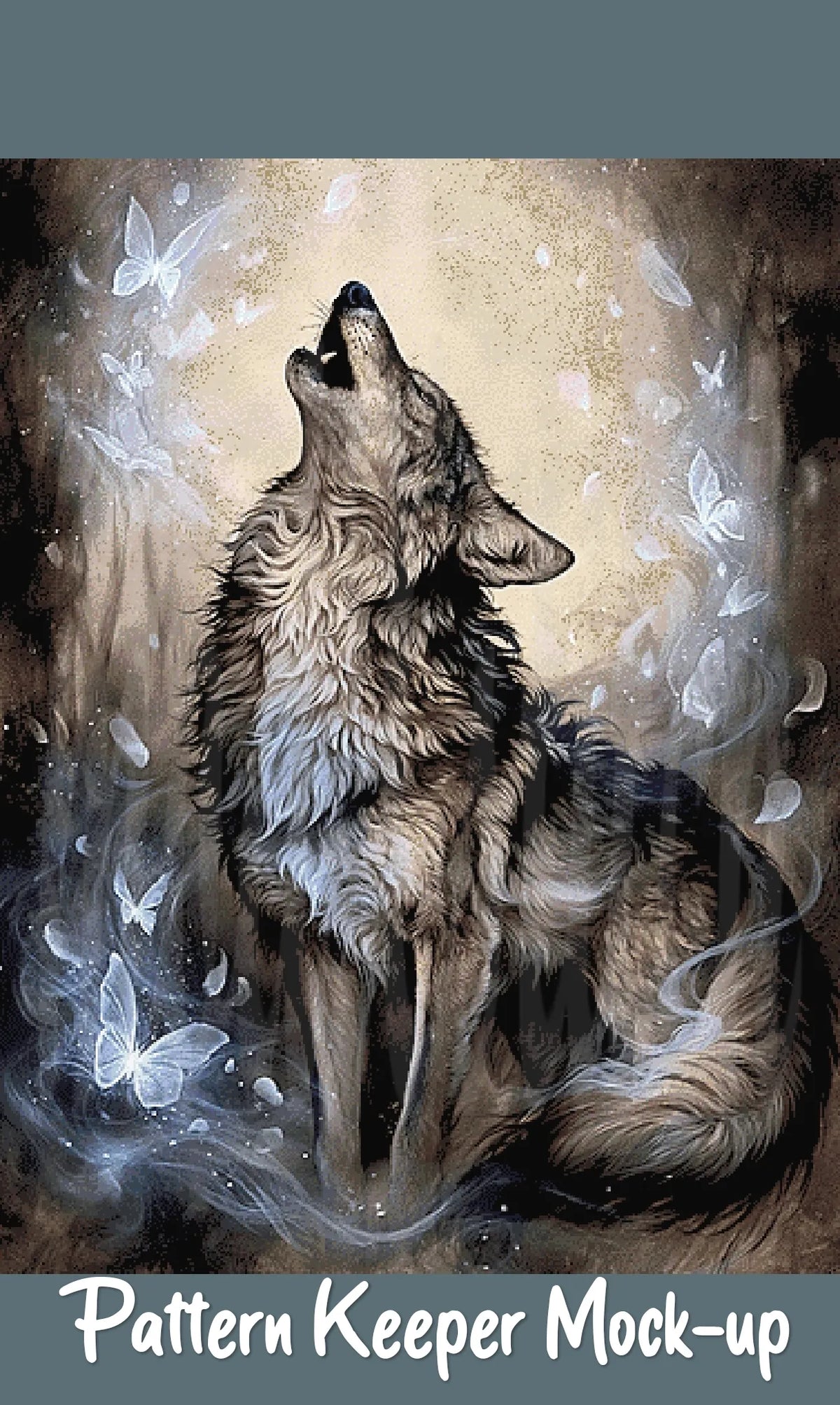 Wolf of Winter Cross Stitch Pattern | Full Coverage Fine Art Chart PDF Bundle